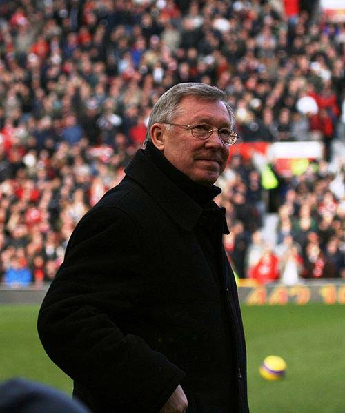 Alex Ferguson manager of Manchester United.