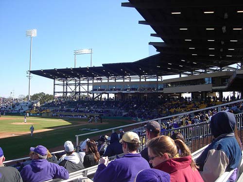 Day game at the new Alex Box Stadium.