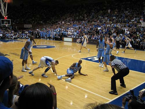 North Carolina Tar Heels vs. Duke Blue Devils men's basketball.