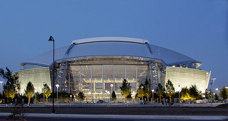 West side of new Dallas Cowboys Stadium.