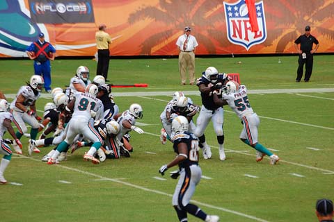 Dolphins v. Chargers in a 2008 week 5 NFL game.