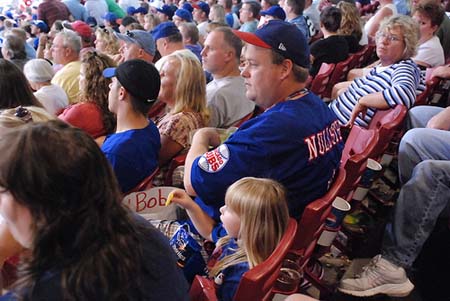 A very intense Chicago Cubs fan