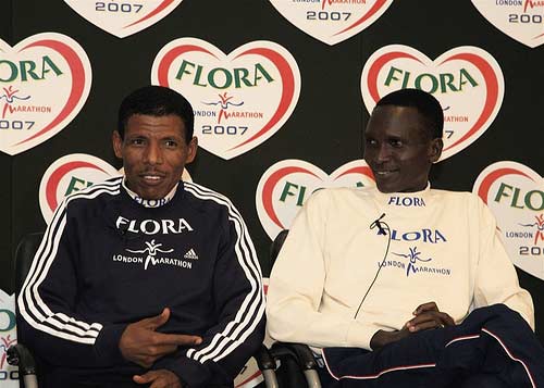 Haile Gebrslassiie and Paul Tergat.