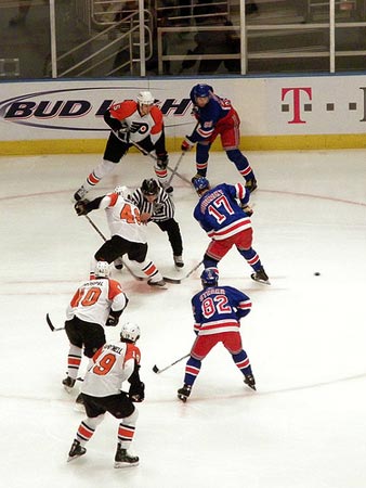 Philadelphia Flyers and the NY Rangers.