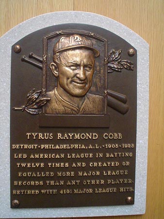 Hall of Fame baseball player Ty Cobb.