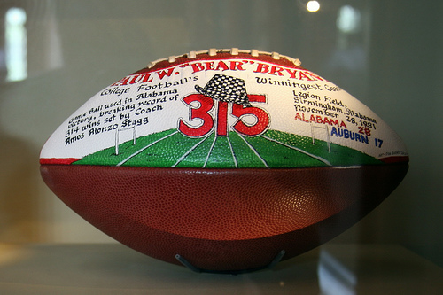 football given to Bear Bryant upon becoming the 